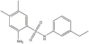 2-amino-N-(3-ethylphenyl)-4,5-dimethylbenzene-1-sulfonamide Struktur