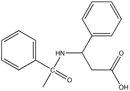 3-phenyl-3-(1-phenylacetamido)propanoic acid Struktur