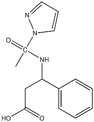 3-phenyl-3-[1-(1H-pyrazol-1-yl)acetamido]propanoic acid Struktur