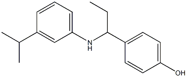 4-(1-{[3-(propan-2-yl)phenyl]amino}propyl)phenol Struktur