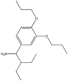 4-(1-amino-2-ethylbutyl)-1,2-dipropoxybenzene Struktur