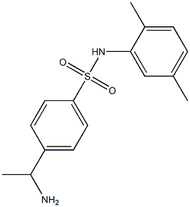 4-(1-aminoethyl)-N-(2,5-dimethylphenyl)benzene-1-sulfonamide Struktur