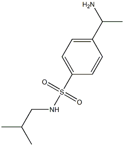 4-(1-aminoethyl)-N-(2-methylpropyl)benzene-1-sulfonamide Struktur