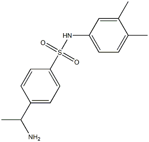 4-(1-aminoethyl)-N-(3,4-dimethylphenyl)benzene-1-sulfonamide Struktur