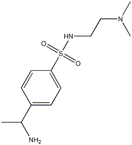 4-(1-aminoethyl)-N-[2-(dimethylamino)ethyl]benzene-1-sulfonamide Struktur