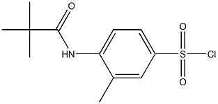 4-(2,2-dimethylpropanamido)-3-methylbenzene-1-sulfonyl chloride Struktur