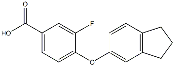 4-(2,3-dihydro-1H-inden-5-yloxy)-3-fluorobenzoic acid Struktur