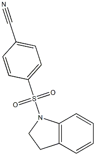 4-(2,3-dihydro-1H-indol-1-ylsulfonyl)benzonitrile Struktur