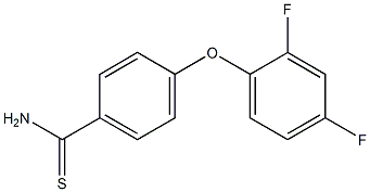 4-(2,4-difluorophenoxy)benzene-1-carbothioamide Struktur