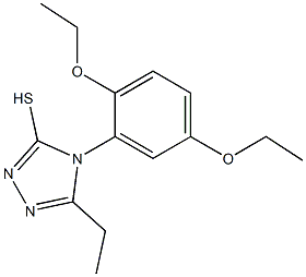 4-(2,5-diethoxyphenyl)-5-ethyl-4H-1,2,4-triazole-3-thiol Struktur