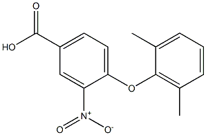 4-(2,6-dimethylphenoxy)-3-nitrobenzoic acid Struktur