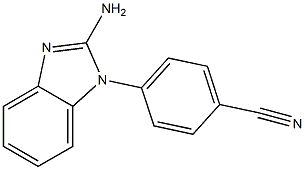 4-(2-amino-1H-1,3-benzodiazol-1-yl)benzonitrile Struktur