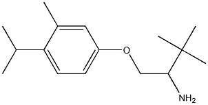 4-(2-amino-3,3-dimethylbutoxy)-2-methyl-1-(propan-2-yl)benzene Struktur