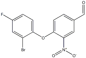 4-(2-bromo-4-fluorophenoxy)-3-nitrobenzaldehyde Struktur