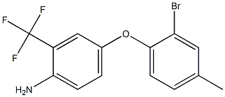 4-(2-bromo-4-methylphenoxy)-2-(trifluoromethyl)aniline Struktur