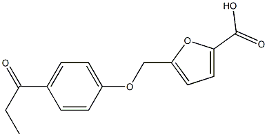 5-[(4-propionylphenoxy)methyl]-2-furoic acid Struktur