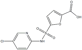 5-[(5-chloropyridin-2-yl)sulfamoyl]furan-2-carboxylic acid Struktur