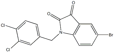 5-bromo-1-[(3,4-dichlorophenyl)methyl]-2,3-dihydro-1H-indole-2,3-dione Struktur