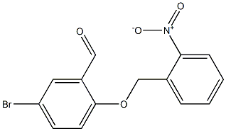 5-bromo-2-[(2-nitrophenyl)methoxy]benzaldehyde Struktur