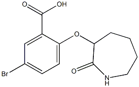 5-bromo-2-[(2-oxoazepan-3-yl)oxy]benzoic acid Struktur