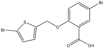 5-bromo-2-[(5-bromothiophen-2-yl)methoxy]benzoic acid Struktur