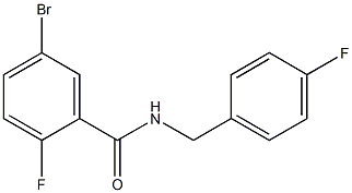 5-bromo-2-fluoro-N-(4-fluorobenzyl)benzamide Struktur