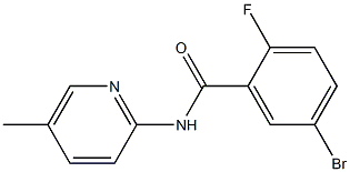 5-bromo-2-fluoro-N-(5-methylpyridin-2-yl)benzamide Struktur