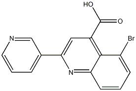 5-bromo-2-pyridin-3-ylquinoline-4-carboxylic acid Struktur