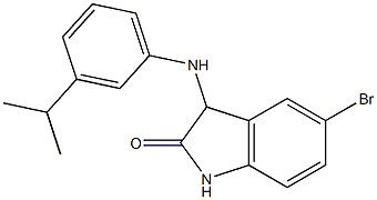 5-bromo-3-{[3-(propan-2-yl)phenyl]amino}-2,3-dihydro-1H-indol-2-one Struktur