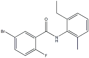 5-bromo-N-(2-ethyl-6-methylphenyl)-2-fluorobenzamide Struktur