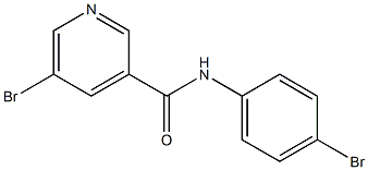 5-bromo-N-(4-bromophenyl)pyridine-3-carboxamide Struktur