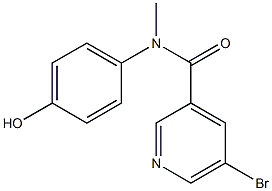 5-bromo-N-(4-hydroxyphenyl)-N-methylpyridine-3-carboxamide Struktur