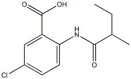 5-chloro-2-(2-methylbutanamido)benzoic acid Struktur