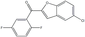 5-chloro-2-[(2,5-difluorophenyl)carbonyl]-1-benzofuran Struktur