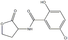 5-chloro-2-hydroxy-N-(2-oxooxolan-3-yl)benzamide Struktur