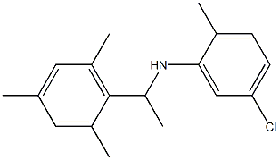 5-chloro-2-methyl-N-[1-(2,4,6-trimethylphenyl)ethyl]aniline Struktur