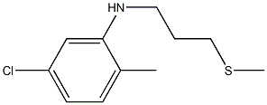 5-chloro-2-methyl-N-[3-(methylsulfanyl)propyl]aniline Struktur