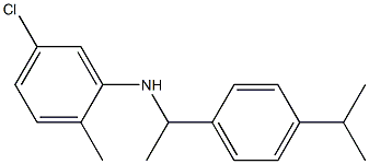 5-chloro-2-methyl-N-{1-[4-(propan-2-yl)phenyl]ethyl}aniline Struktur