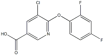 5-chloro-6-(2,4-difluorophenoxy)nicotinic acid Struktur