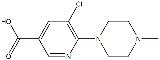 5-chloro-6-(4-methylpiperazin-1-yl)pyridine-3-carboxylic acid Struktur