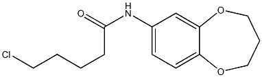 5-chloro-N-(3,4-dihydro-2H-1,5-benzodioxepin-7-yl)pentanamide Struktur