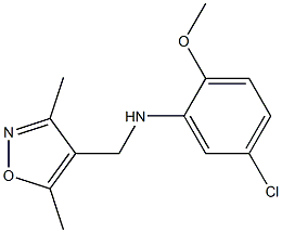 5-chloro-N-[(3,5-dimethyl-1,2-oxazol-4-yl)methyl]-2-methoxyaniline Struktur