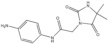 N-(4-aminophenyl)-2-(4,4-dimethyl-2,5-dioxoimidazolidin-1-yl)acetamide Struktur