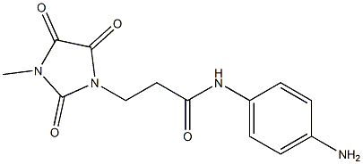 N-(4-aminophenyl)-3-(3-methyl-2,4,5-trioxoimidazolidin-1-yl)propanamide Struktur