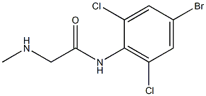 N-(4-bromo-2,6-dichlorophenyl)-2-(methylamino)acetamide Struktur