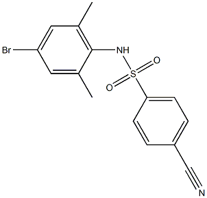 N-(4-bromo-2,6-dimethylphenyl)-4-cyanobenzene-1-sulfonamide Struktur