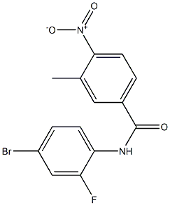 N-(4-bromo-2-fluorophenyl)-3-methyl-4-nitrobenzamide Struktur