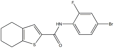 N-(4-bromo-2-fluorophenyl)-4,5,6,7-tetrahydro-1-benzothiophene-2-carboxamide Struktur