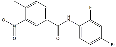 N-(4-bromo-2-fluorophenyl)-4-methyl-3-nitrobenzamide Struktur