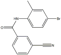 N-(4-bromo-2-methylphenyl)-3-cyanobenzamide Struktur